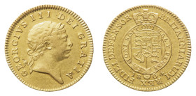 George III (1760-1820) - Gold Half Guinea 1804 - Mint: London - Obverse: Laureate head right - Reverse: Crowned shield within Garter - gr. 4,18 - Abou...