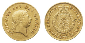 George III (1760-1820) - Gold Half Guinea 1809 - Mint: London - Obverse: Laureate head right - Reverse: Crowned shield within Garter - gr. 4,19 - Good...