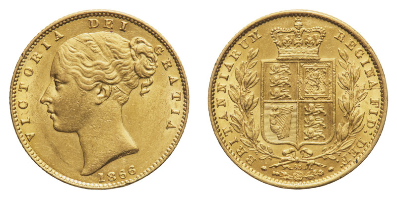 Victoria (1837-1901) - Gold Sovereign 1866, die number 65 - Mint: London - Obver...