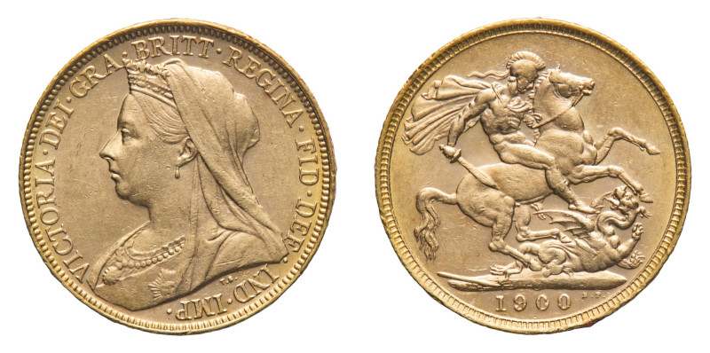 Victoria (1837-1901) - Gold Sovereign 1900 - Mint: London - Obverse: Veiled bust...