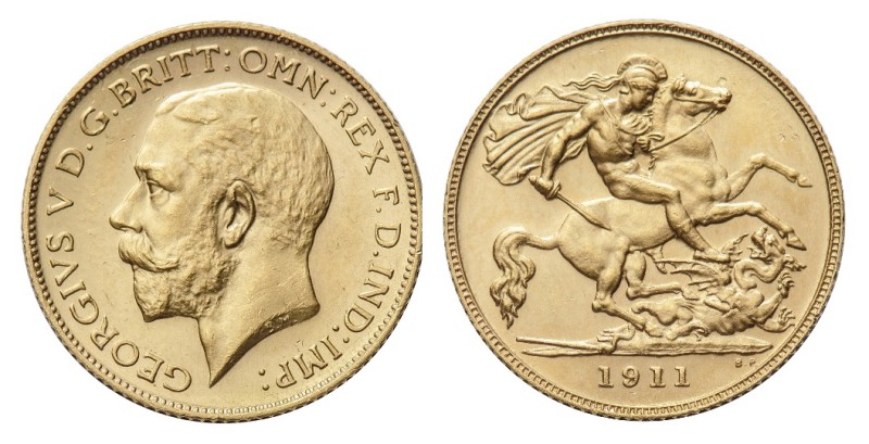 George V (1910-1936) - Gold Proof Half Sovereign 1911 - Mint: London - Obverse: ...