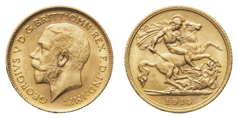 George V (1910-1936) - Gold Half Sovereign 1915-S NGC MS 62 - Mint: Sydney - Obv...