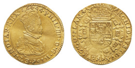 Brabant - Philipp IV (1621-1665) - 2 Souverain d'or 1644 - Mint: Brussels - Obverse: Crowned bust right with flat collar - Reverse: Crowned shield wit...