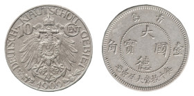 Kiau Chau - German Occupation (1898-1919) - Copper-Nickel 10 Cents 1909 - Mint: Berlin - Obverse: Crowned eagle - Reverse: Legend between a beaded cir...