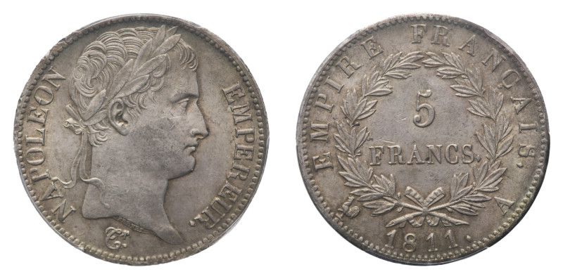 Napoleon I (1804-1814) - 5 Francs 1811-A PCGS MS 62 - Mint: Paris - Obverse: Lau...