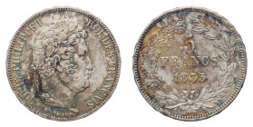 Louis Philippe I (1830-1840) - 5 Francs 1835-W NGC MS 61 - Mint: Lille - Obverse: Laureate head right - Reverse: Value and date within wreath - Wonder...