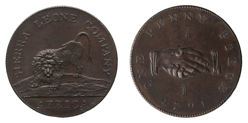 Sierra Leone Company - Penny 1791 - Mint: Soho Mint - Obverse: Lion left - Rever...