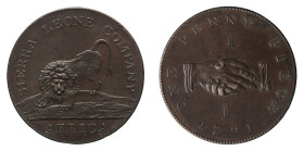 Sierra Leone Company - Penny 1791 - Mint: Soho Mint - Obverse: Lion left - Reverse: Clasped hands - gr. 16,35 - With old Spink & Son ticket. Extremely...