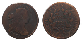 Draped Bust Cent 1803 PCGS GENUINE - VG DETAILS (CLEANED) - Mint: Philadelphia - Obverse: Draped bust right - Reverse: Value within wreath - Rare. PCG...