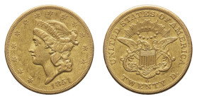 Gold 20 Dollars 1851O NGC AU DETAILS - OBV SCRATCHED - Mint: New Orleans - Obverse: Liberty head left - Reverse: Eagle with shield on breast - gr. 33,...