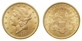 Gold 20 Dollars 1893 NGC MS 62 - Mint: Philadelphia - Obverse: Liberty head left - Reverse: Eagle with shield on breast - NGC certification #6673422-0...
