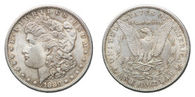 Morgan Dollar 1880S - Mint: San Francisco - Obverse: Liberty head left - Reverse: Eagle within wreath - gr. 26,66 - Perfect uncirculated KM 110