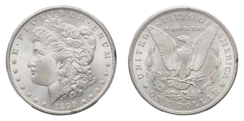 Morgan Dollar 1899O PCGS MS 65 - Mint: New Orleans - Obverse: Liberty head left ...