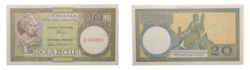 Ministerul Finantelor - 20 Lei (1947) - Rubicec Signature - Rare. UNC P-77