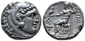(Silver, 16.31g 25mm)

Makedonien. Alexander III. 336-323 v. Chr. Tetradrachme ca. 307-297 v. Chr. -Amphipolis-