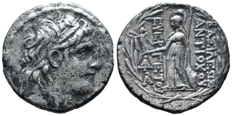 (Silver, 16.17g 30mm)Seleucid kings of Syria

Antiochos VII (138-129)

Tetradrac...