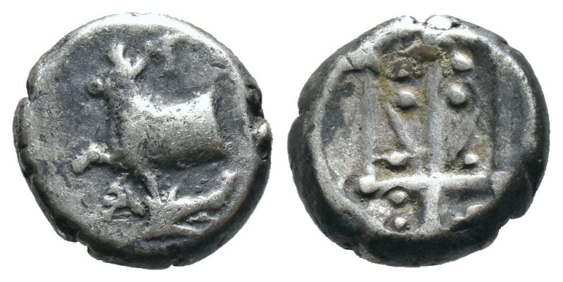 (Silver, 1.80g 11mm)

THRACE.
Byzantion.
Circa 387/6-340 BC.
Hemidrachm