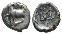 (Silver, 1.90g 12mm)

THRACE.
Byzantion.
Circa 387/6-340 BC.
Hemidrachm