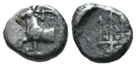 (Silver, 1.83g 12mm)

THRACE.
Byzantion.
Circa 387/6-340 BC.
Hemidrachm