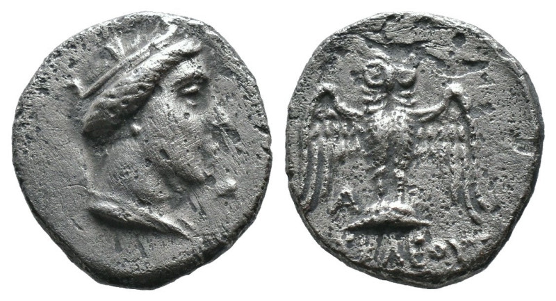 (Silver, 1.68g 12mm)

Pontos, Amisos AR Hemidrachm.

Circa 2nd century BC.
...