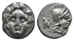 (Silver, 0.57g 10mm)

PISIDIA.
Selge.
Obol (Circa 350-300 BC).