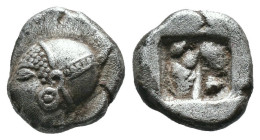 (Silver, 1.29g 10mm)

Lonia, Phokaia, c. 521-478 BC.

AR Obol.