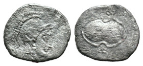 (Silver, 0.47g 11mm)

Balakos AR Obol, 333-323 BC
Tarsos. Balakros, Satrap of Cilicia (333-323 BC). AR Obol