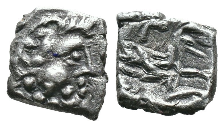 (Silver, 0.56g 8mm)

LYCAONIA. Laranda. (Circa 324/3 BC). AR Obol.

Obv: Baa...