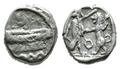 (Silver, 0.82g 9mm)

PHOENICIA. Arados. Obol (Circa 380-350 BC)