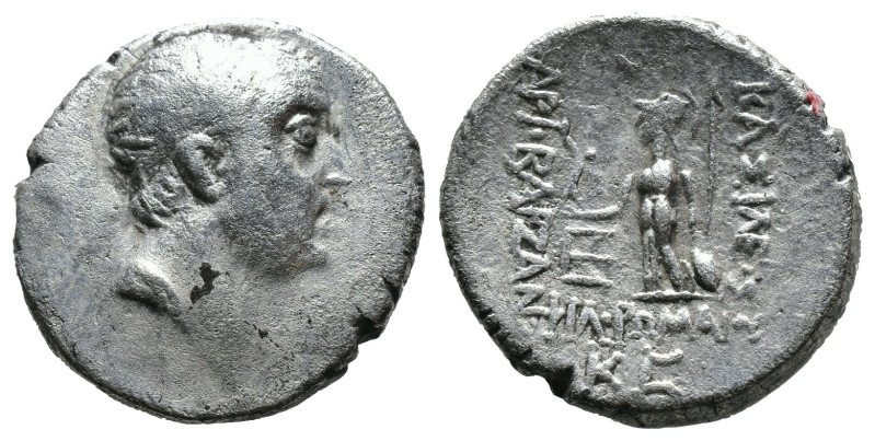 (Silver, 3.89g 17mm)

Kings of Kappadokia, Ariobarzanes I AR Drachm.
