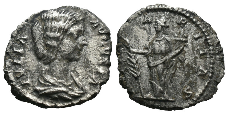 (Silver, 3.38g 18mm)

Julia Domna, Augusta, 193-217. Denarius Rome, 196-211.