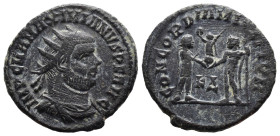 (Bronze, 3.11g 20mm)

Maximianus Herculius (286-305 AE).