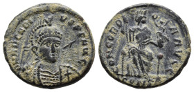 (Bronze, 2.73g 17mm)

Arcadius, 383-408. Follis, Heraclea, 378-383.