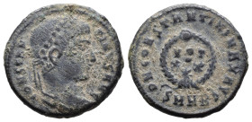 (Bronze, 3.37g 19mm)

Constantine Æ Follis. AD 355-361. DN CONSTANTIVS P F AVG,
