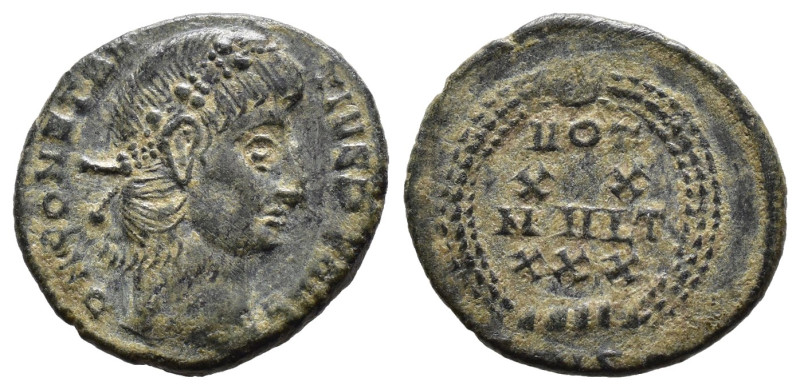(Bronze, 1.58g 15mm)

Constantius II Æ Follis. AD 355-361. DN CONSTANTIVS P F ...