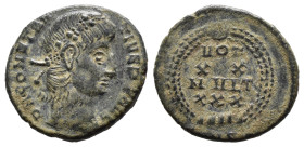 (Bronze, 1.58g 15mm)

Constantius II Æ Follis. AD 355-361. DN CONSTANTIVS P F AVG,