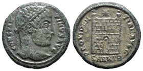 (Bronze, 3.30g 19mm)

Constantinus II, as Caesar AD 317-337. Struck AD 319-320.
Follis Æ