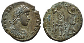 (Bronze, 3.09g 16mm)

Arcadius, 383-408. Follis, Heraclea, 378-383.