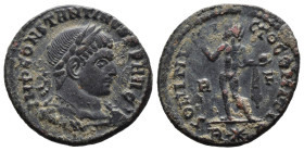(Bronze, 3.24g 20mm)

Constantinus II, as Caesar AD 317-337. Struck AD 319-320.
Follis Æ