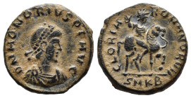 (Bronze, 2.53g 16mm)

Honorius, 393-423. Follis,