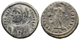 (Bronze, 3.48g 18mm)

Constantinus II, as Caesar AD 317-337. Struck AD 319-320.
Follis Æ