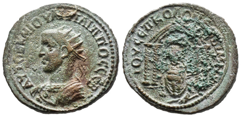 (Bronze, 10.10g 24mm)

Mesopotamia, Nisibis. Philip I. A.D. 244-249. AE.

La...