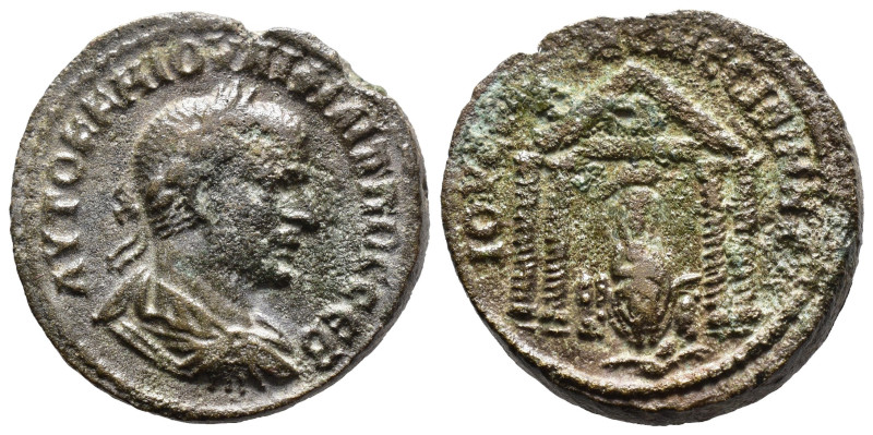 (Bronze, 11.25g 24mm)

Mesopotamia, Nisibis. Philip I. A.D. 244-249. AE.

La...