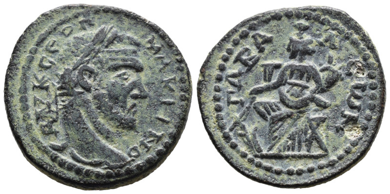 (Bronze, 13.35g 27mm)

Seleucis and Pieria. Decapolis. Gabala. Macrinus AD 217...