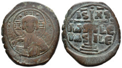 (Bronze, 12.94g 30mm)

BYZANTINE EMPIRE. Time of Romanus III. 1028-1034.