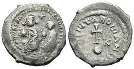 (Silver, 6.64g 23mm)

BYZANTINE EMPIRE…..Constans II, with Constantine IV, 641-668.