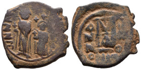 (Bronze, 11.00g 31mm)

BYZANTINE EMPIRE. Heraklios, 610-641 AD. Æ Follis