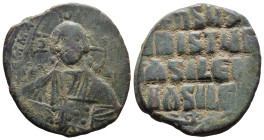 (Bronze, 11.07g 30mm)

BYZANTINE EMPIRE. Temp. Constantine VIII-Basil II. Circa 1020-1028. Æ follis
