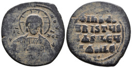 (Bronze, 11.76g 33mm)

BYZANTINE EMPIRE. Temp. Constantine VIII-Basil II. Circa 1020-1028. Æ follis