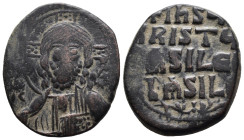 (Bronze, 9.31g 26mm)

BYZANTINE EMPIRE. Temp. Constantine VIII-Basil II. Circa 1020-1028. Æ follis
